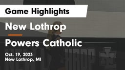 New Lothrop  vs Powers Catholic  Game Highlights - Oct. 19, 2023