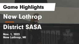 New Lothrop  vs District SASA Game Highlights - Nov. 1, 2023