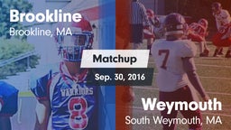 Matchup: Brookline High vs. Weymouth  2016