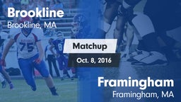 Matchup: Brookline High vs. Framingham  2016