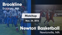 Matchup: Brookline High vs. Newton Basketball 2016