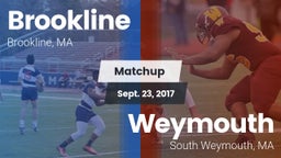 Matchup: Brookline High vs. Weymouth  2017