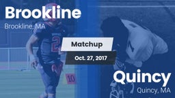 Matchup: Brookline High vs. Quincy  2017