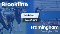 Matchup: Brookline High vs. Framingham  2019