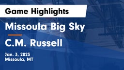 Missoula Big Sky  vs C.M. Russell  Game Highlights - Jan. 3, 2023