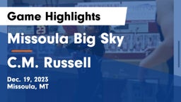 Missoula Big Sky  vs C.M. Russell  Game Highlights - Dec. 19, 2023