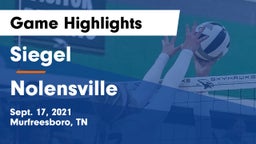Siegel  vs Nolensville  Game Highlights - Sept. 17, 2021