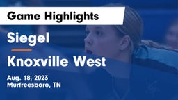 Siegel  vs Knoxville West  Game Highlights - Aug. 18, 2023