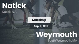 Matchup: Natick  vs. Weymouth  2016