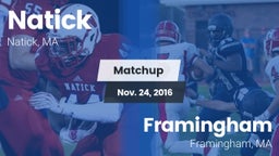 Matchup: Natick  vs. Framingham  2016