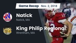 Recap: Natick  vs. King Philip Regional  2018