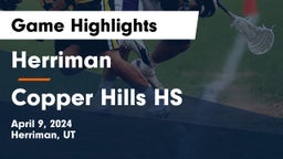 Herriman  vs Copper Hills HS Game Highlights - April 9, 2024