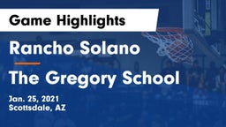 Rancho Solano  vs The Gregory School Game Highlights - Jan. 25, 2021