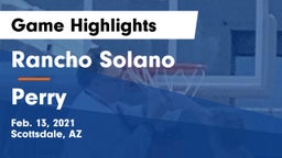 Rancho Solano  vs Perry  Game Highlights - Feb. 13, 2021