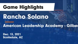 Rancho Solano  vs American Leadership Academy - Gilbert  Game Highlights - Dec. 13, 2021