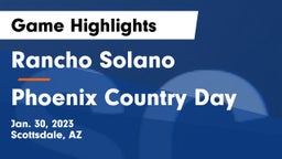Rancho Solano  vs Phoenix Country Day Game Highlights - Jan. 30, 2023