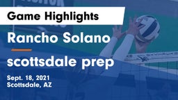 Rancho Solano  vs scottsdale prep Game Highlights - Sept. 18, 2021