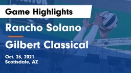 Rancho Solano  vs Gilbert Classical Game Highlights - Oct. 26, 2021