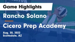 Rancho Solano  vs Cicero Prep Academy Game Highlights - Aug. 30, 2022
