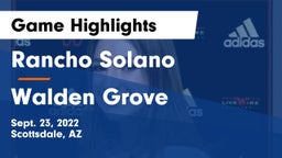 Rancho Solano  vs Walden Grove  Game Highlights - Sept. 23, 2022