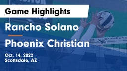 Rancho Solano  vs Phoenix Christian Game Highlights - Oct. 14, 2022