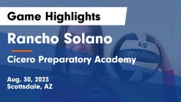Rancho Solano  vs Cicero Preparatory Academy Game Highlights - Aug. 30, 2023