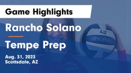 Rancho Solano  vs Tempe Prep  Game Highlights - Aug. 31, 2023