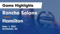 Rancho Solano  vs Hamilton  Game Highlights - Sept. 1, 2023
