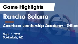 Rancho Solano  vs American Leadership Academy - Gilbert  Game Highlights - Sept. 1, 2023