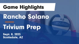 Rancho Solano  vs Trivium Prep Game Highlights - Sept. 8, 2023