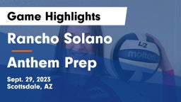 Rancho Solano  vs Anthem Prep Game Highlights - Sept. 29, 2023