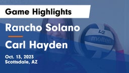 Rancho Solano  vs Carl Hayden  Game Highlights - Oct. 13, 2023
