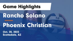 Rancho Solano  vs Phoenix Christian Game Highlights - Oct. 20, 2023