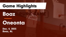 Boaz  vs Oneonta  Game Highlights - Dec. 4, 2023