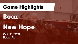 Boaz  vs New Hope  Game Highlights - Oct. 11, 2021