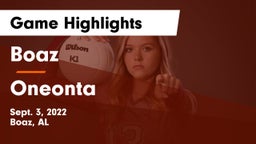 Boaz  vs Oneonta  Game Highlights - Sept. 3, 2022