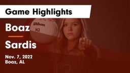 Boaz  vs Sardis  Game Highlights - Nov. 7, 2022