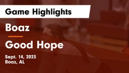 Boaz  vs Good Hope  Game Highlights - Sept. 14, 2023