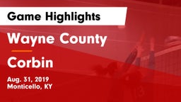 Wayne County  vs Corbin  Game Highlights - Aug. 31, 2019