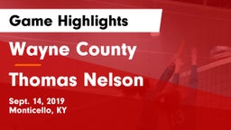 Wayne County  vs Thomas Nelson   Game Highlights - Sept. 14, 2019