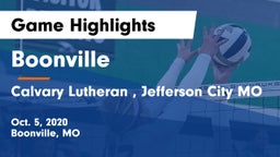 Boonville  vs Calvary Lutheran , Jefferson City MO Game Highlights - Oct. 5, 2020