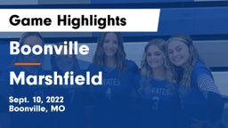 Boonville  vs Marshfield Game Highlights - Sept. 10, 2022