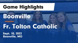 Boonville  vs Fr. Tolton Catholic  Game Highlights - Sept. 10, 2022