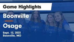 Boonville  vs Osage  Game Highlights - Sept. 12, 2023