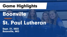 Boonville  vs St. Paul Lutheran  Game Highlights - Sept. 21, 2023