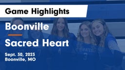 Boonville  vs Sacred Heart  Game Highlights - Sept. 30, 2023