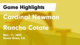 Cardinal Newman  vs Rancho Cotate  Game Highlights - Nov. 11, 2023