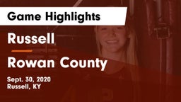 Russell  vs Rowan County  Game Highlights - Sept. 30, 2020