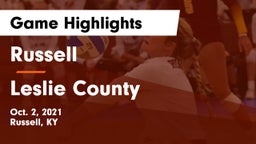 Russell  vs Leslie County  Game Highlights - Oct. 2, 2021