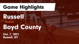 Russell  vs Boyd County  Game Highlights - Oct. 7, 2021